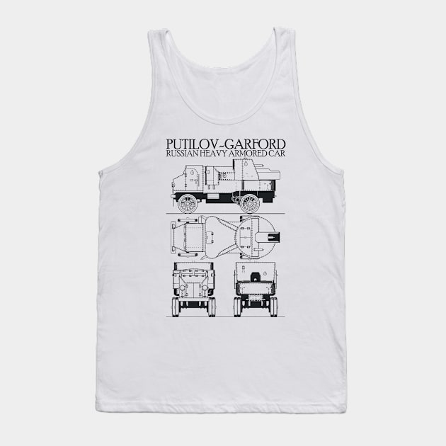 PUTILOV-GARFORD | WW1 Tank Tank Top by Distant War